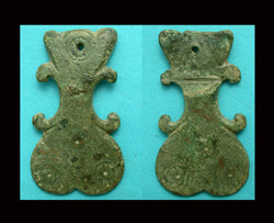 Belt End, Heart-type with Amphora Handles, ca. 4th Cent AD, RARE! SOLD!